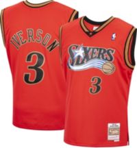  Mitchell & Ness Allen Iverson 3 Replica Swingman NBA Jersey  Philadelphia 76ers Black HWC Basketball Trikot : Sports & Outdoors