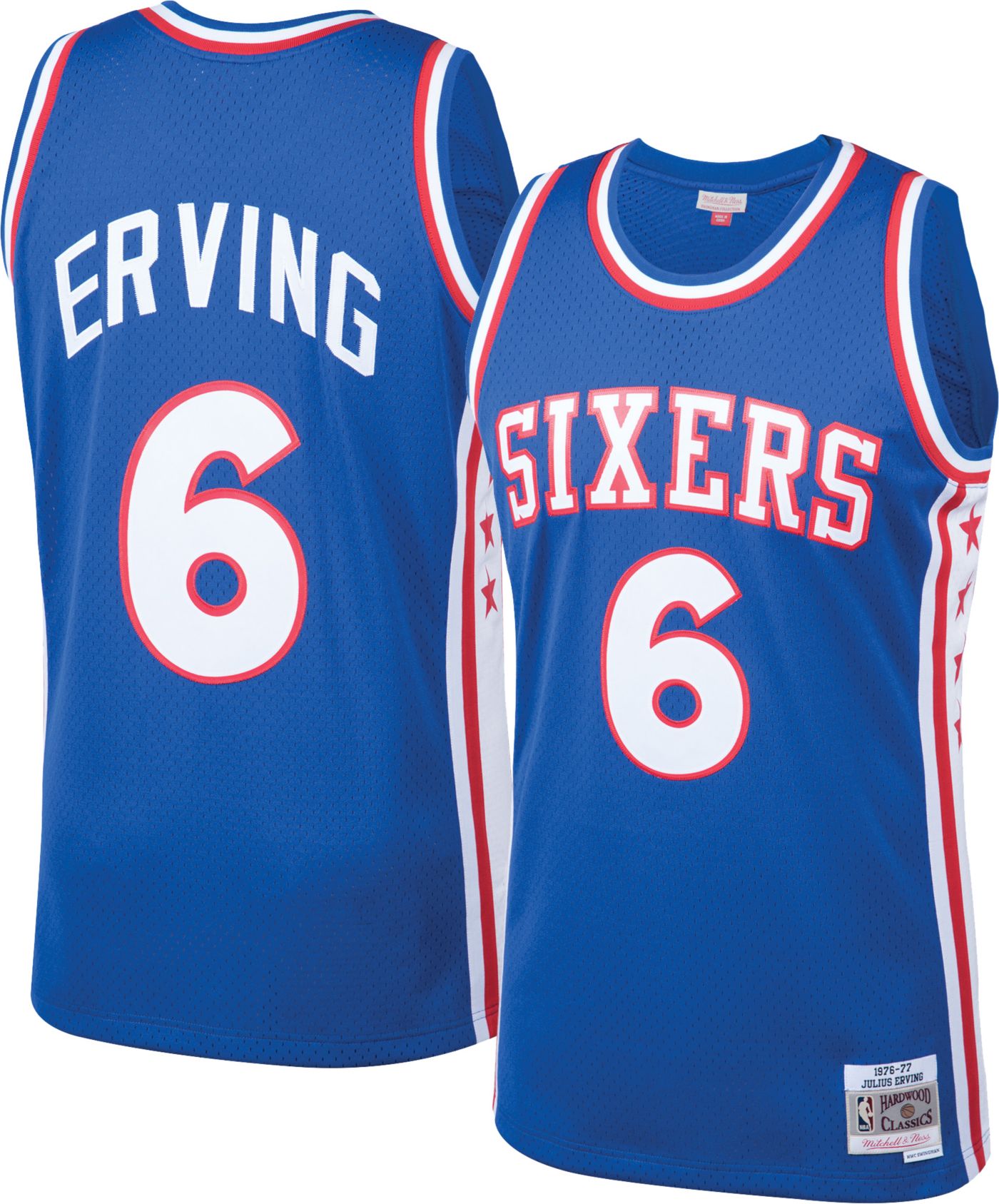 Mitchell Ness Swingman Julius Erving Philadelphia 76ers NBA 1976 77 Jersey Royal S