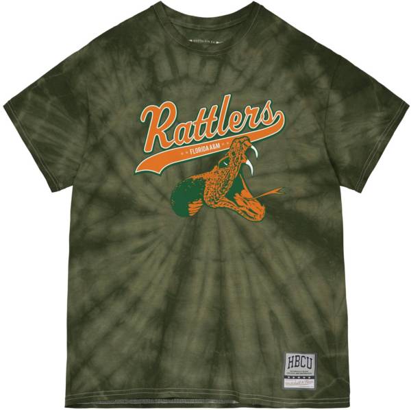 Mitchell & Ness Men's Florida A&M Rattlers Green Tie-Dye T-Shirt