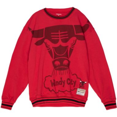 sorry, Mitchell & Ness Women's Chicago Bulls Red Big Face Crewneck Sweatshirt is currently out of stock