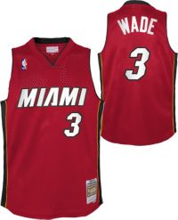 Dwyane Wade #3 Miami Heat Sewn Red Adidas Alternate Jersey Youth Large EUC