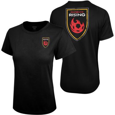 sorry, Icon Sports Group Women's Phoenix Rising FC 2 Logo Black T-Shirt is currently out of stock