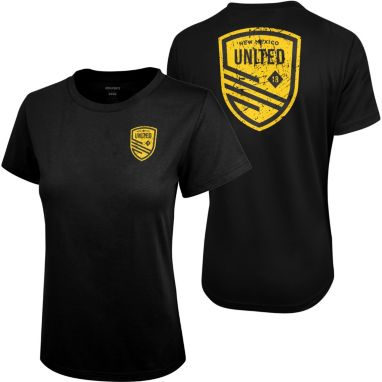sorry, Icon Sports Group Women's New Mexico United 2 Logo Black T-Shirt is currently out of stock
