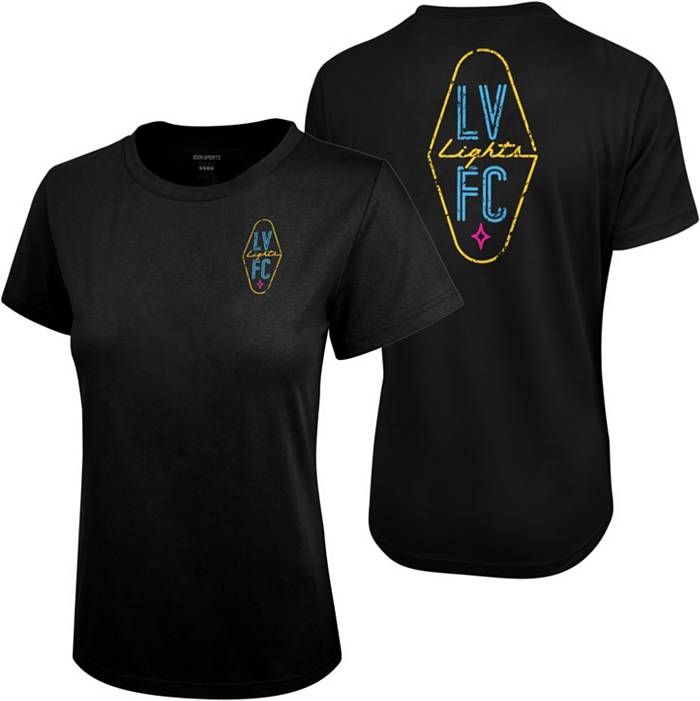 Icon Sports Group Women's Las Vegas Lights 2 Logo Black T-Shirt