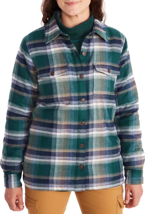 Marmot Women's Ridgefield Sherpa-Lined Long-Sleeve Flannel Shirt