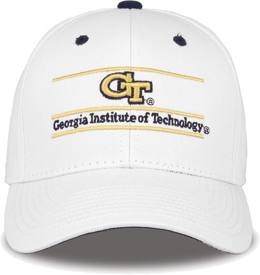 The Game Men's Georgia Tech Yellow Jackets White Bar Adjustable Hat product image