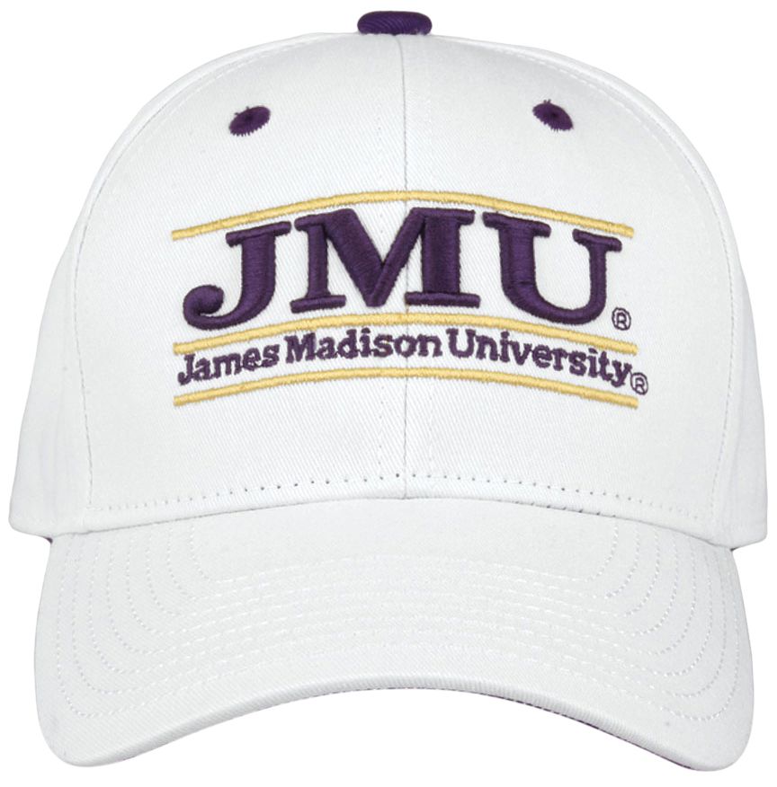 The Game Men's James Madison Dukes White Bar Adjustable Hat product image