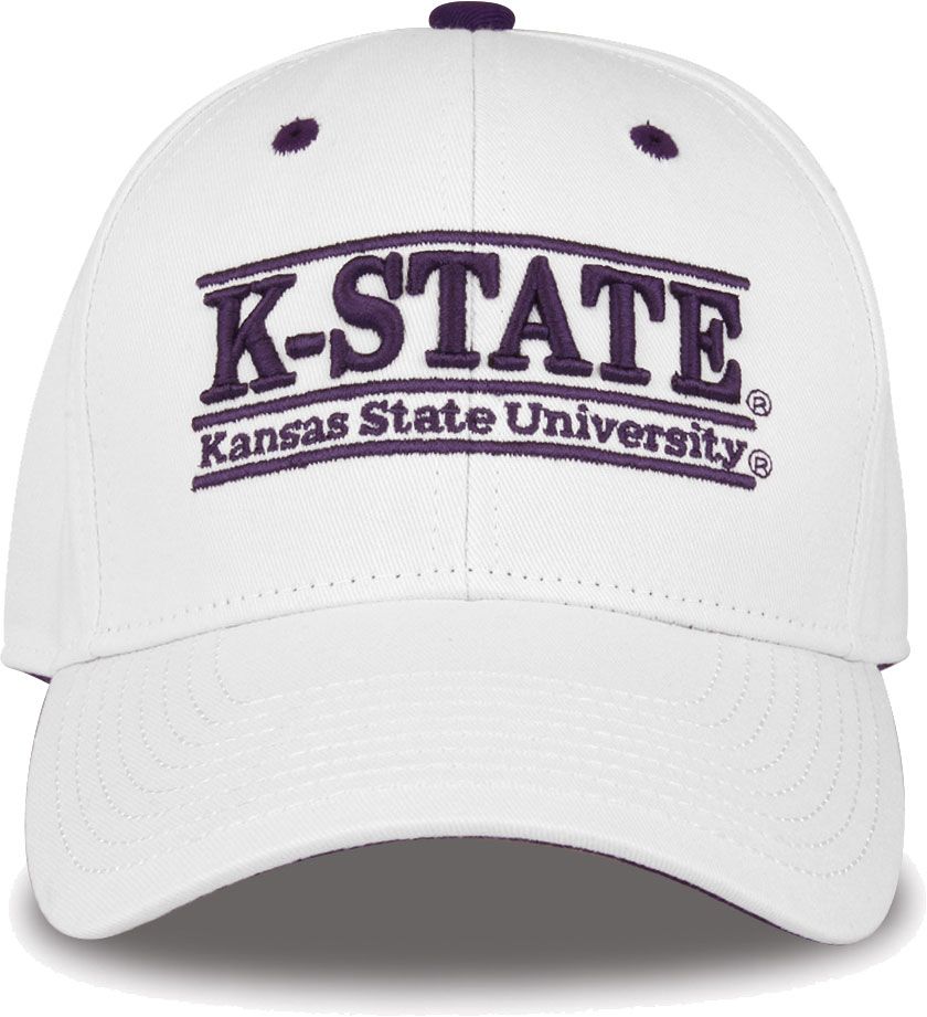 The Game Men's Kansas State Wildcats White Bar Adjustable Hat