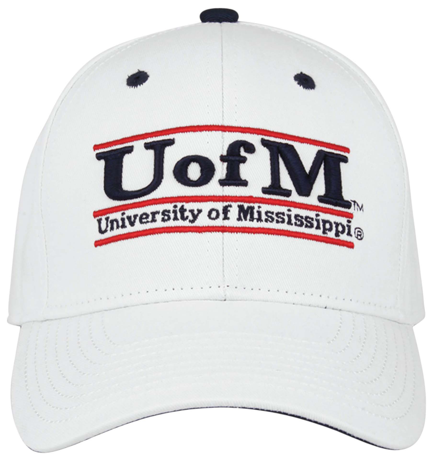 The Game Men's Ole Miss Rebels White Bar Adjustable Hat product image