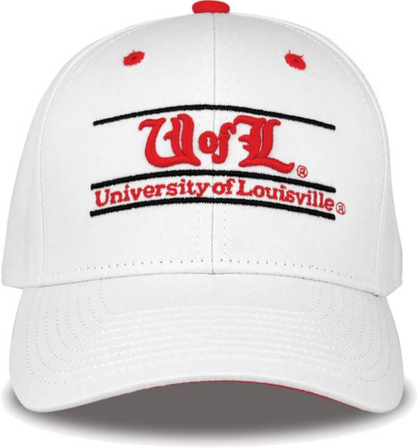 The Game Men's Louisville Cardinals White Bar Adjustable Hat