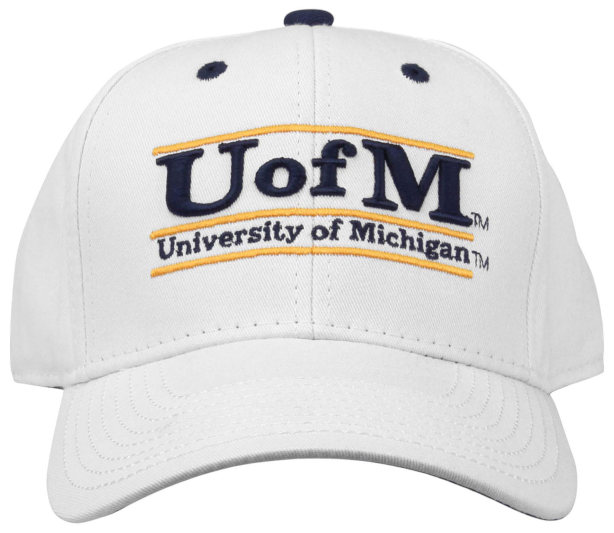 The Game Men's Michigan Wolverines White Bar Adjustable Hat product image