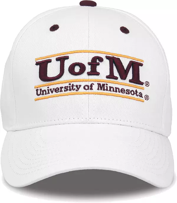 The Game Men's Minnesota Golden Gophers White Bar Adjustable Hat