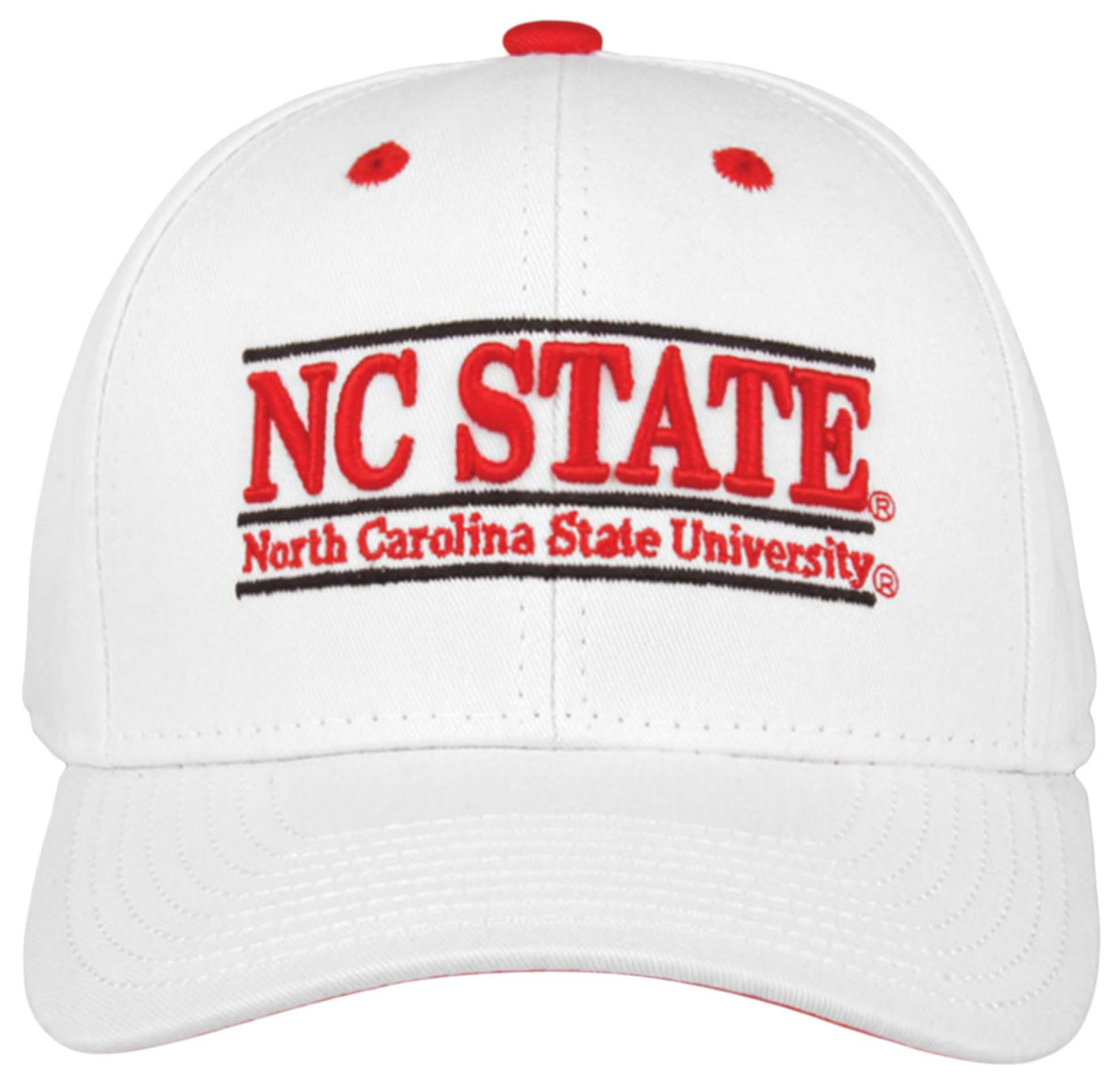 The Game Men's NC State Wolfpack White Bar Adjustable Hat product image