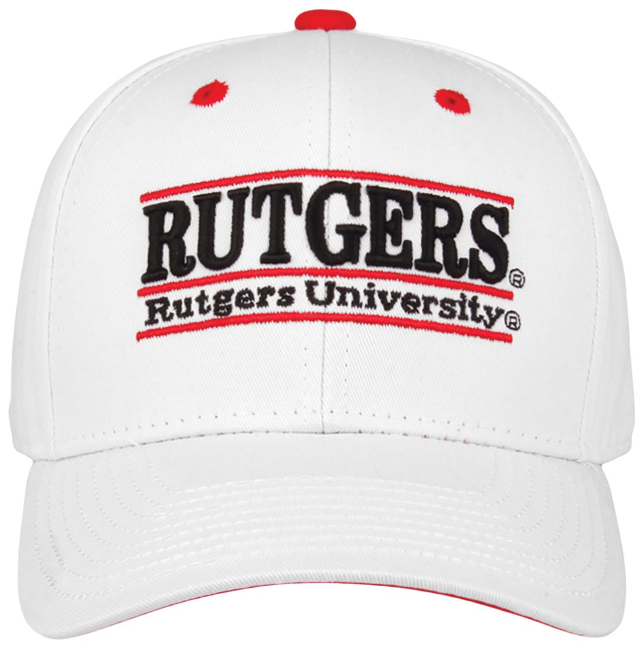 The Game Men's Rutgers Scarlet Knights White Bar Adjustable Hat product image