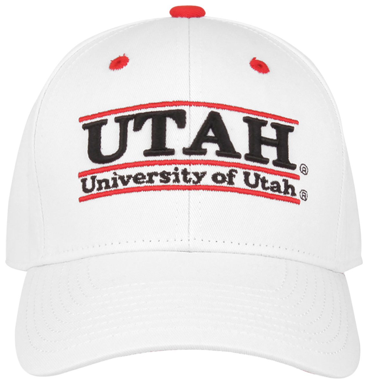 The Game Men's Utah Utes White Bar Adjustable Hat product image