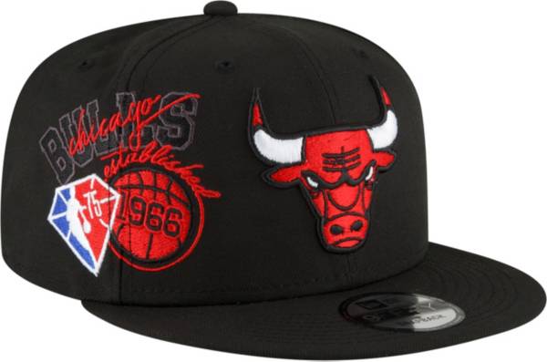 New Era Men's Chicago Bulls Black 9Fifty Adjustable Snapback Hat