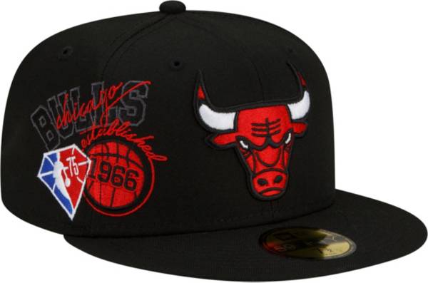 New Era Adult Chicago Bulls Black 59Fifty Fitted Hat