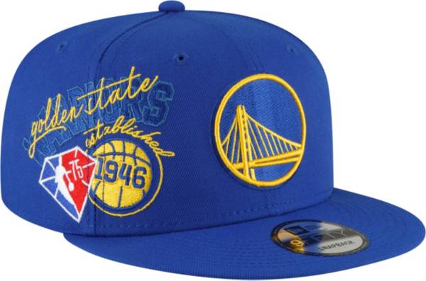 New Era Men's Golden State Warriors Blue 9Fifty Adjustable Snapback Hat