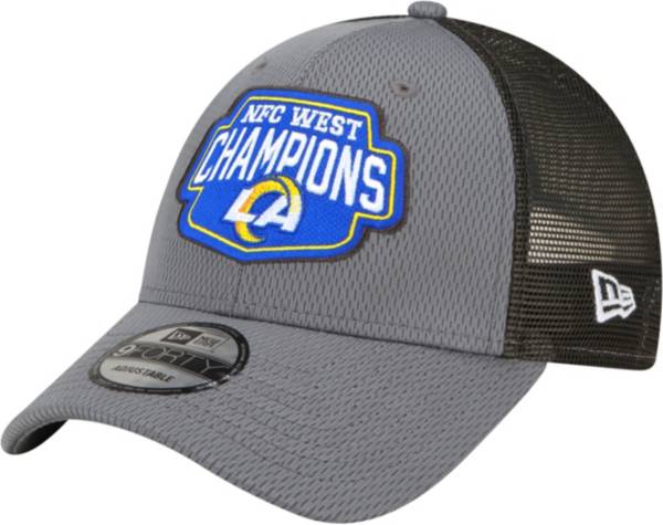New Era Adult Los Angeles Rams 2021 NFC West Division Champions Locker Room 9Forty Adjustable Hat