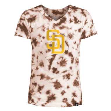 sorry, New Era Youth Girls' San Diego Padres Brown Tie Dye V-Neck T-Shirt is currently out of stock