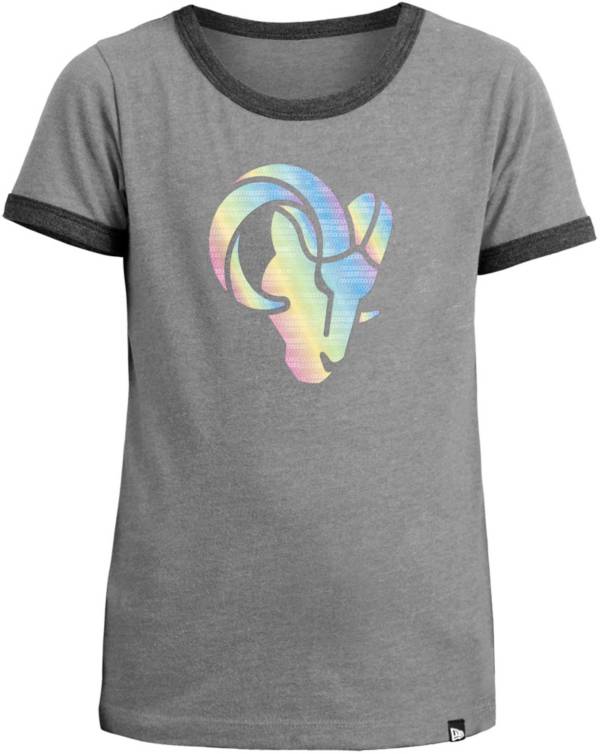 New Era Apparel Girls' Los Angeles Rams Candy Sequins T-Shirt