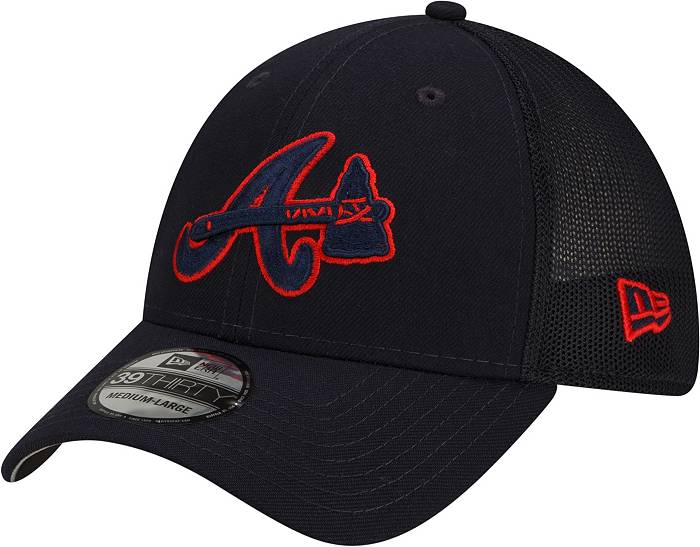 Atlanta Braves COOPERSTOWN BLACK PURSE STITCH Fitted Hat