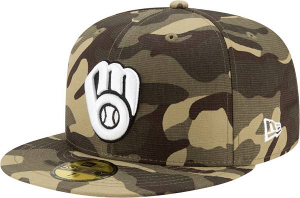 New Era Men's Milwaukee Brewers Camo Armed Forces 59Fifty Fitted Hat