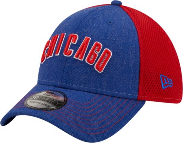 New Era Men's Chicago Cubs Blue 39Thirty Heathered Stretch Fit Hat product image