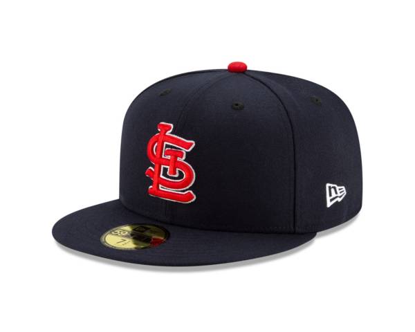 St Louis Cardinals Navy Two Bird Logo 125th Anniversary Patch Vice Blue UV  59FIFTY Fitted Hat