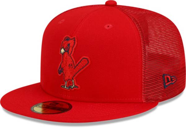 St Louis Cardinals Hat Cap Fitted Mens 7 1/4 Blue Red New Era