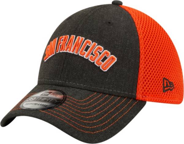 New Era Men's San Francisco Giants Black 39Thirty Heathered Stretch Fit Hat