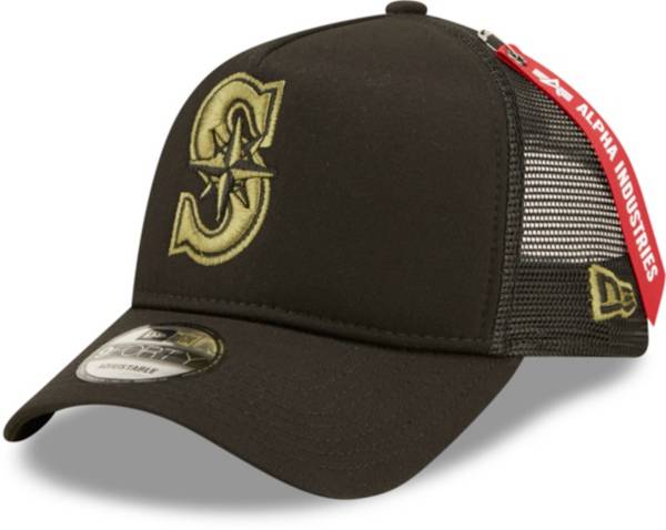 New Era Men's Seattle Mariners Black 9Forty Alpha Adjustable Hat product image