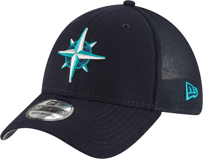New Era Men's Seattle Mariners Batting Practice Navy 39Thirty Stretch Fit  Hat