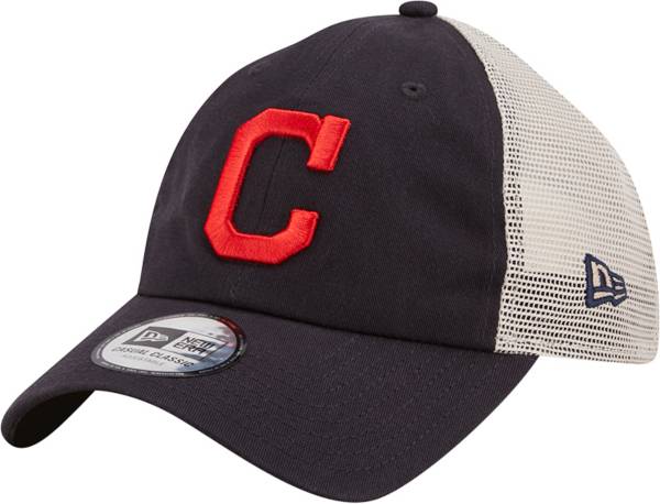 New Era Men's Cleveland Indians Navy 9Twenty Flag Adjustable Hat