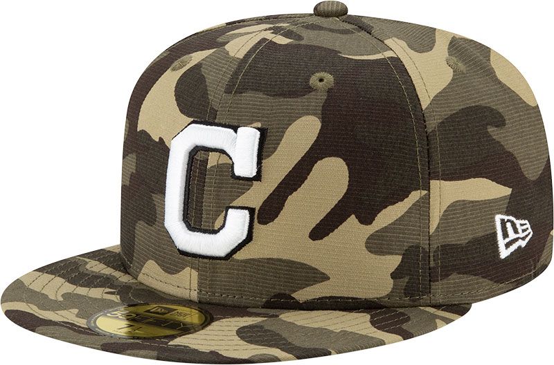 cleveland indians camo hat