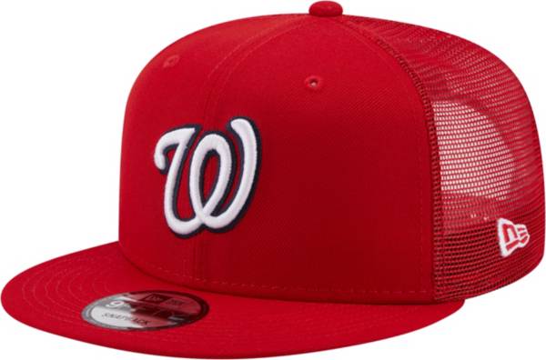 New Era Men S Washington Nationals 9fifty Red Classic Trucker Adjustable Hat Dick S Sporting Goods