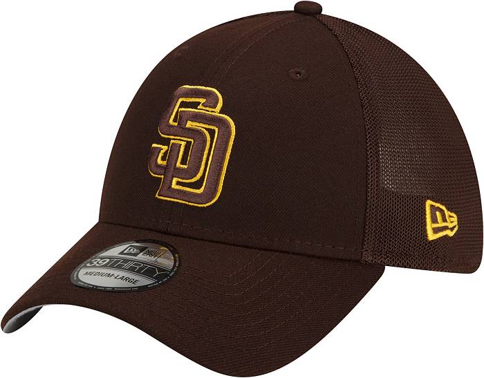 New Era Men's San Diego Padres Batting Practice Brown 39Thirty Stretch Fit  Hat