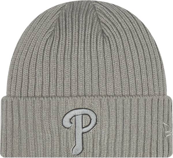 New Era Men's Philadelphia Phillies Grey Core Classic Knit Hat