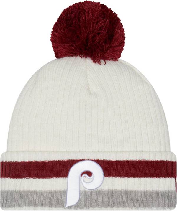 New Era Men's Philadelphia Phillies White Knit Retro Beanie