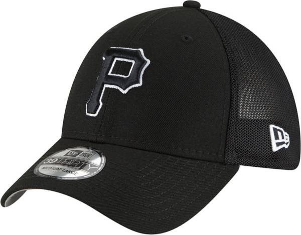 New Era Men's Pittsburgh Pirates Black 39Thirty Stretch Fit Hat product image