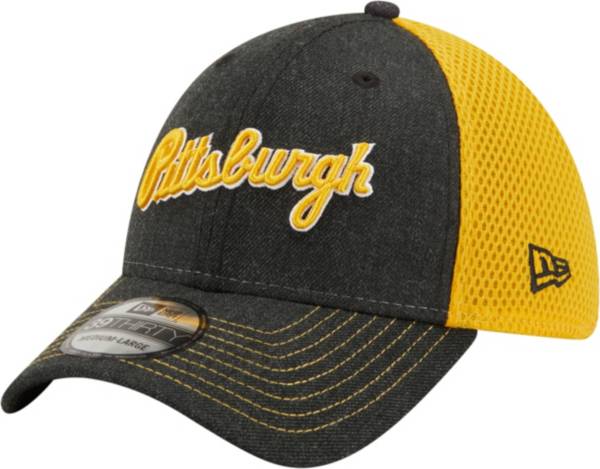 New Era Men's Pittsburgh Pirates Black 39Thirty Heathered Stretch Fit Hat