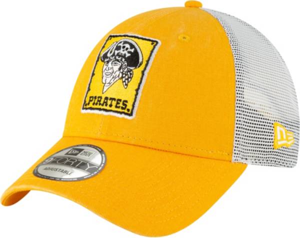 New Era Men's Pittsburgh Pirates Cooperstown Yellow Trucker 9Forty Adjustable Hat