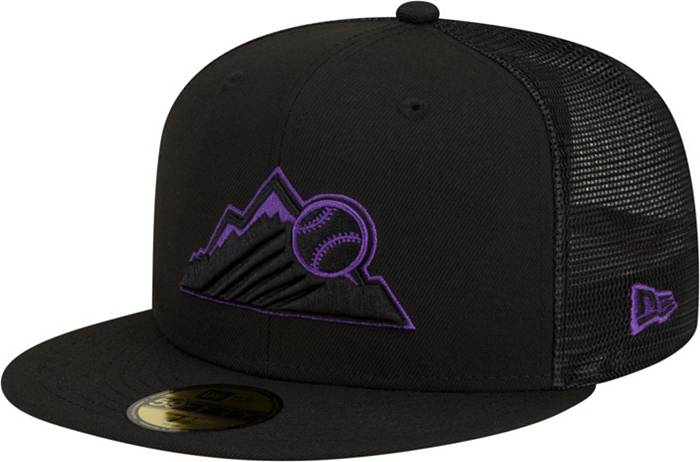 New Era Men's Colorado Rockies Batting Practice Black 59Fifty Fitted Hat
