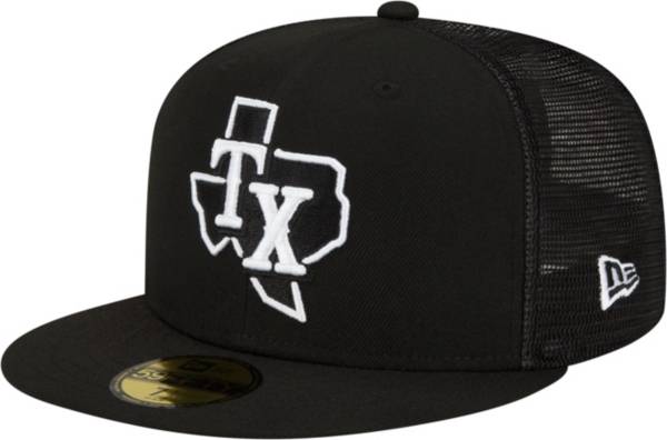 New Era Men's Texas Rangers Batting Practice Black 59Fifty Fitted Hat product image
