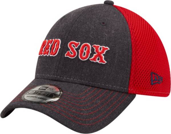 New Era Men's Boston Red Sox Navy 39Thirty Heathered Stretch Fit Hat