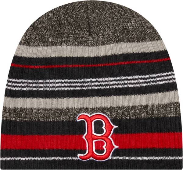 New Era Men's Boston Red Sox Navy Striped Knit Beanie