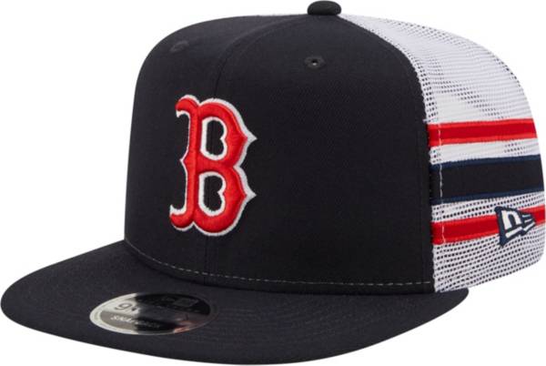 New Era Men's Boston Red Sox 9Fifty Navy Stripe Adjustable Hat