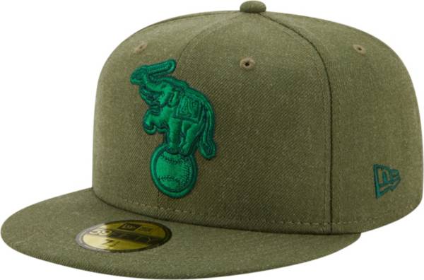 New Era Men's Oakland Athletics 59Fifty Green Heather Classic Fitted Hat