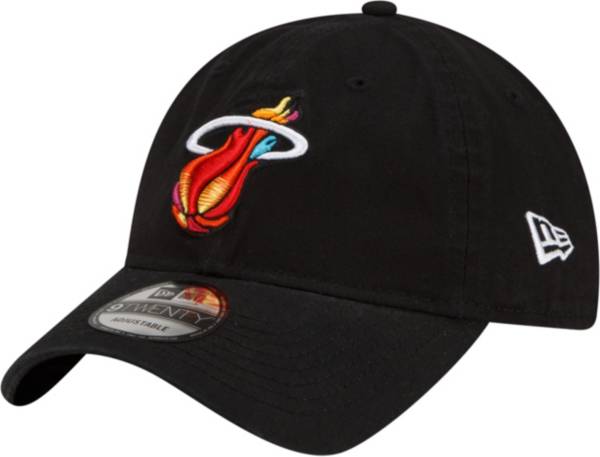 New Era Men's 2021-22 City Edition Miami Heat Black 9Twenty Adjustable Hat