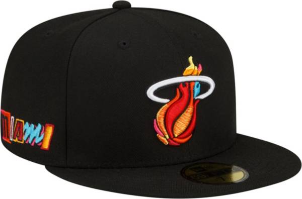 New Era Men's 2021-22 City Edition Miami Heat Black 59Fifty Fitted Hat